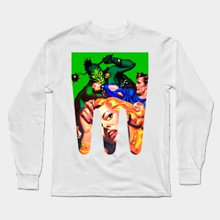 Retro Vintage Comic Funny Fantasy Popart Scifi Old Long Sleeve T-Shirt